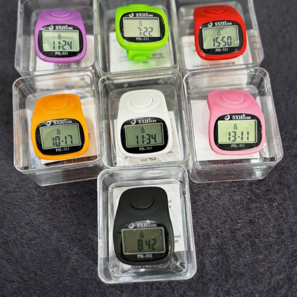 Digital Finger Counter - Multi-Channel Digital Finger Counter Tasbih with LED, Beep Sound, Time Clock & Reset Button Premium Digital Mantra Counter For Daily Use